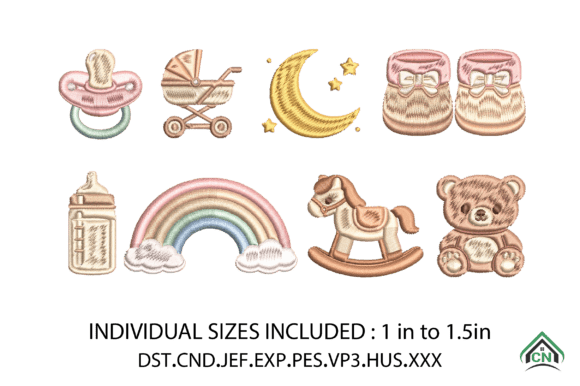 Baby Mini Embroidery Design Bundle