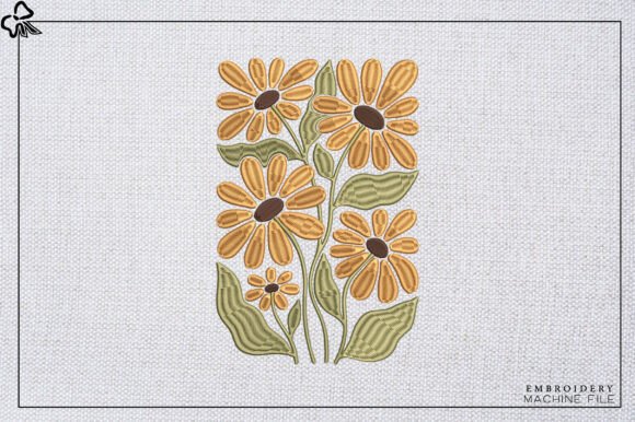 Boho Daisy Flower Embroidery