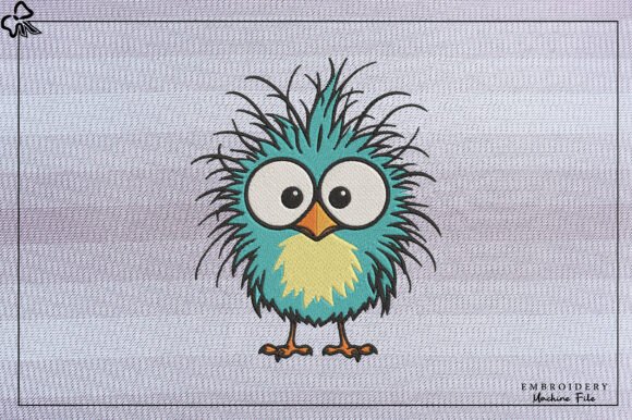 Cute Fluffy Owl Embroidery Design