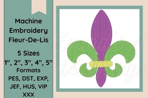 Fleur De Lis Machine Embroidery Design