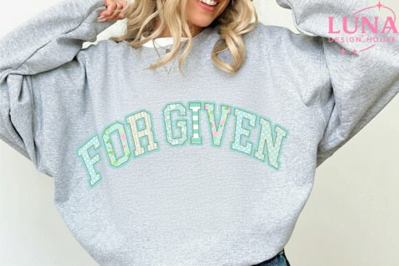 Forgiven Faux Embroidery PNG Sublimation