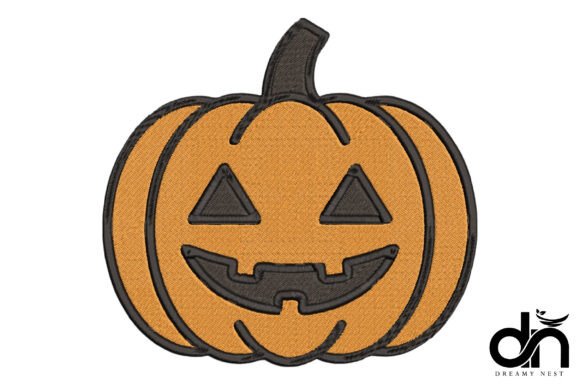 Halloween Jack-o-lantern Embroidery