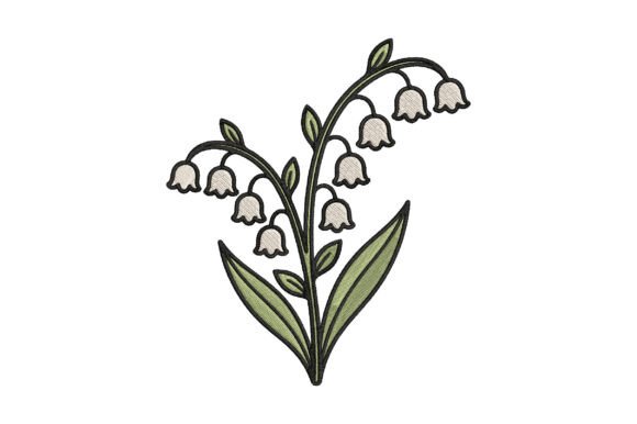 Lily of the Valley Embroidery Design