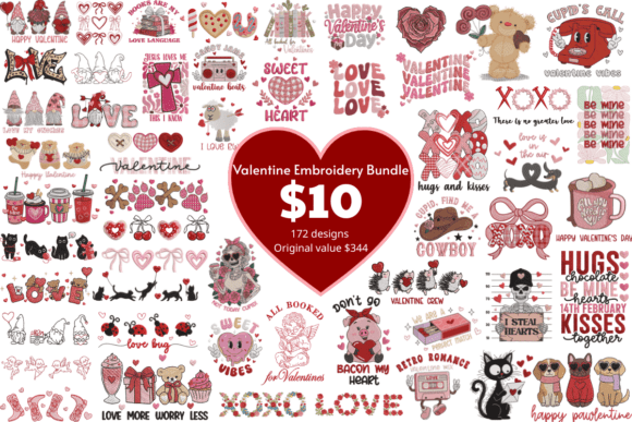 Valentine Embroidery Bundle