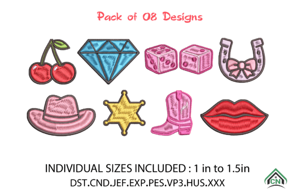 Western Cowgirl Mini Embroidery Design