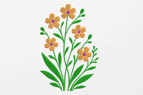 Wild Poppy Style Floral Embroidery
